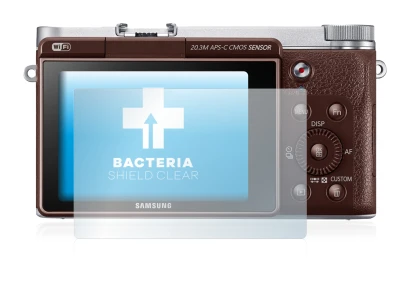Imagen del dispositivo Samsung NX3000 con una amplia variedad de protectores de pantalla.