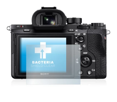 Imagen del dispositivo Sony Alpha 7R II con una amplia variedad de protectores de pantalla.