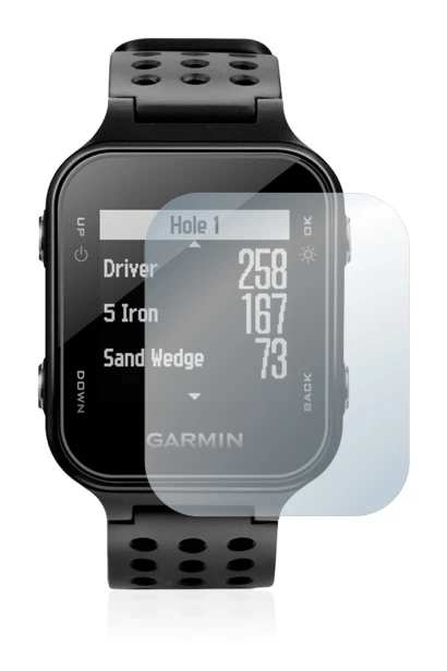 Imagen del dispositivo Garmin Approach S20 con una amplia variedad de protectores de pantalla.