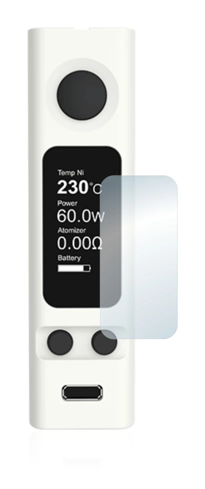 Imagen del dispositivo Joyetech eVic VTwo Mini con una amplia variedad de protectores de pantalla.