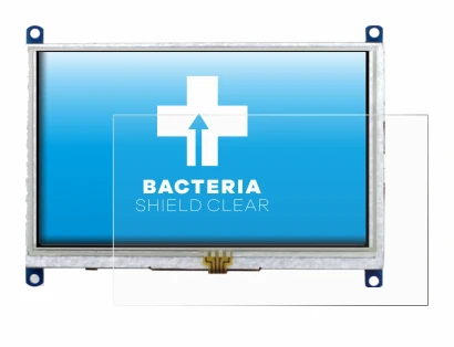 Imagen del dispositivo Raspberry Pi Touchscreen 5" con una amplia variedad de protectores de pantalla.