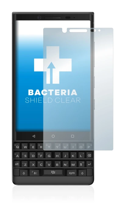 Imagen del dispositivo BlackBerry Key2 con una amplia variedad de protectores de pantalla.