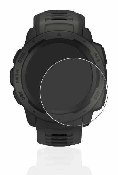 Imagen del dispositivo Garmin Instinct con una amplia variedad de protectores de pantalla.