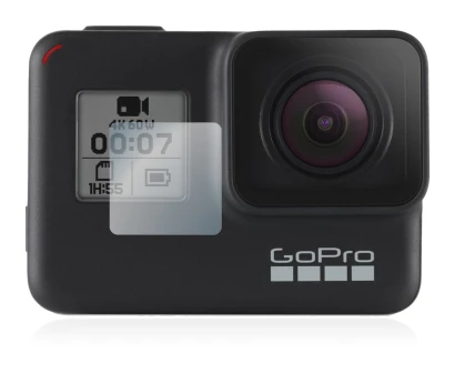 Imagen del dispositivo GoPro Hero 7 Black (Pantalla delantera) con una amplia variedad de protectores de pantalla.