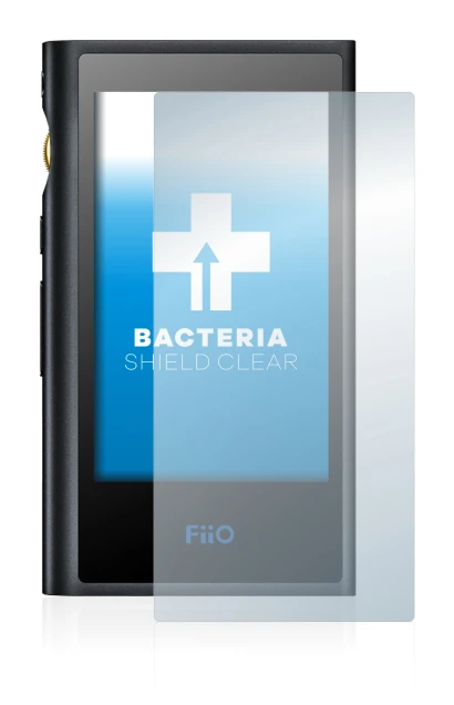 Imagen del dispositivo FiiO M9 con una amplia variedad de protectores de pantalla.