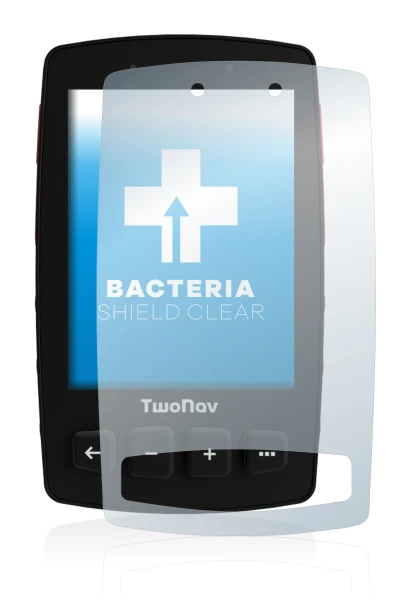Imagen del dispositivo TwoNav Trail 2 con una amplia variedad de protectores de pantalla.