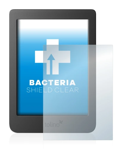 Imagen del dispositivo Tolino Page 2 con una amplia variedad de protectores de pantalla.