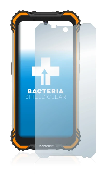Imagen del dispositivo Doogee S58 Pro con una amplia variedad de protectores de pantalla.