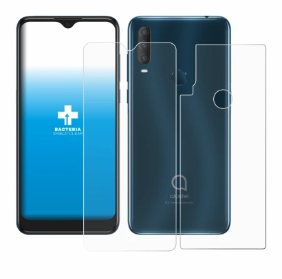Imagen del dispositivo Alcatel 1S 2020 (Frontal+Trasero) con una amplia variedad de protectores de pantalla.