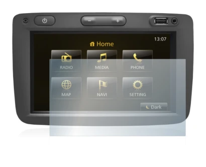 Imagen del dispositivo Dacia Duster 2 2019 Infotainment System con una amplia variedad de protectores de pantalla.