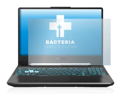 Imagen del dispositivo ASUS TUF Gaming A15 con una amplia variedad de protectores de pantalla.