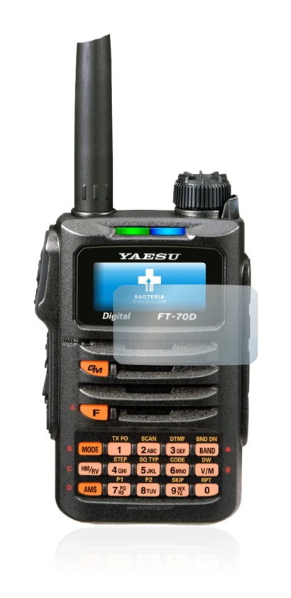 Imagen del dispositivo Yaesu FT-70DR con una amplia variedad de protectores de pantalla.