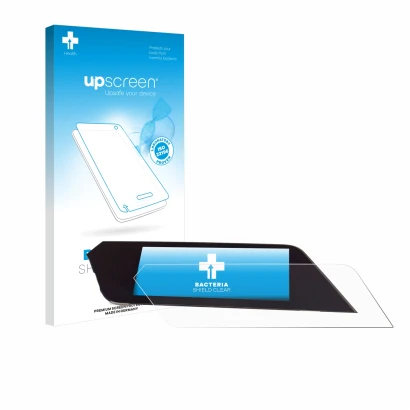 Parte frontal de un envase de producto con el logotipo de la marca upscreen. Al lado se muestra el dispositivo BMW Z4 G29 2018