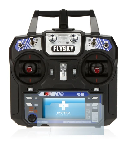 Imagen del dispositivo FlySky FS-i6 con una amplia variedad de protectores de pantalla.