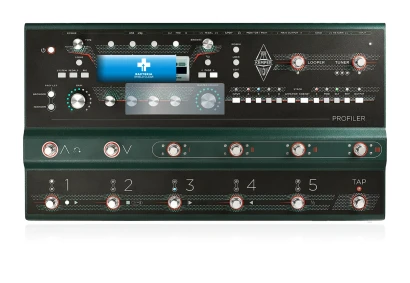 Imagen del dispositivo Kemper Profiler Stage con una amplia variedad de protectores de pantalla.