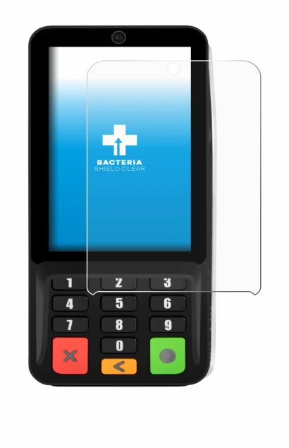 Imagen del dispositivo Pax A35 con una amplia variedad de protectores de pantalla.