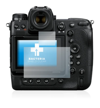 Imagen del dispositivo Nikon Z 9 (Pantalla + pantalla de hombro) con una amplia variedad de protectores de pantalla.