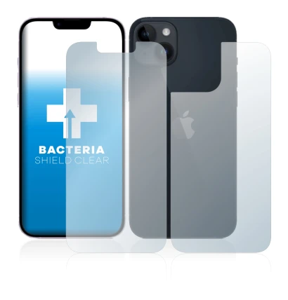 Imagen del dispositivo Apple iPhone 14 (Frontal+Trasero) con una amplia variedad de protectores de pantalla.