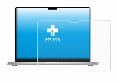 Imagen del dispositivo Apple MacBook Pro 14" 2023 M2 con una amplia variedad de protectores de pantalla.