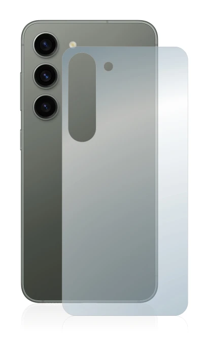 Imagen del dispositivo Samsung Galaxy S23 Plus (Trasero) con una amplia variedad de protectores de pantalla.