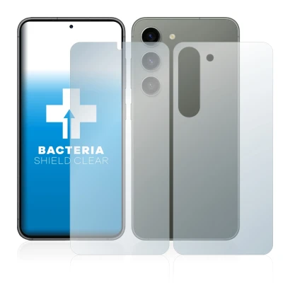 Imagen del dispositivo Samsung Galaxy S23 Plus (Frontal+Trasero) con una amplia variedad de protectores de pantalla.