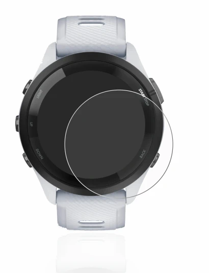 Imagen del dispositivo Garmin Forerunner 265 (46 mm) con una amplia variedad de protectores de pantalla.