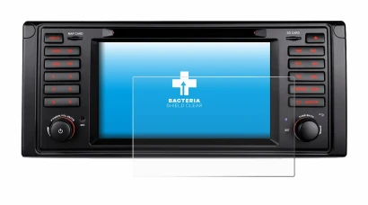 Imagen del dispositivo Xtrons IQ7039B con una amplia variedad de protectores de pantalla.