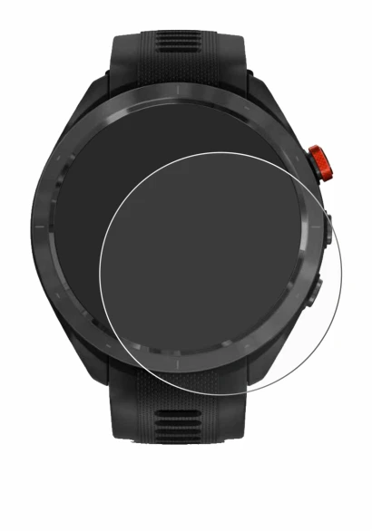 Imagen del dispositivo Garmin Approach S70 (47 mm) con una amplia variedad de protectores de pantalla.
