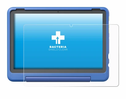 Imagen del dispositivo Amazon Fire HD 10 Kids Pro 2023 con una amplia variedad de protectores de pantalla.