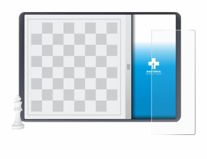 Imagen del dispositivo Chessnut Evo con una amplia variedad de protectores de pantalla.