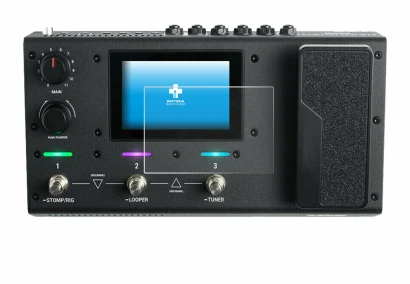 Imagen del dispositivo Headrush MX5 con una amplia variedad de protectores de pantalla.