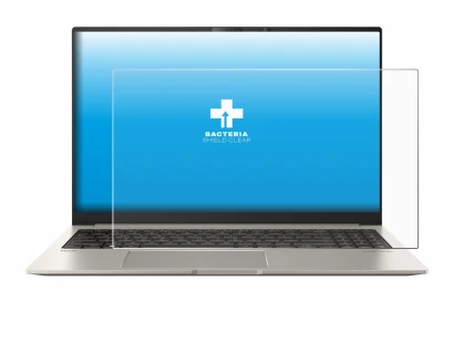 Imagen del dispositivo ASUS ZenBook 15 OLED UM3504 con una amplia variedad de protectores de pantalla.