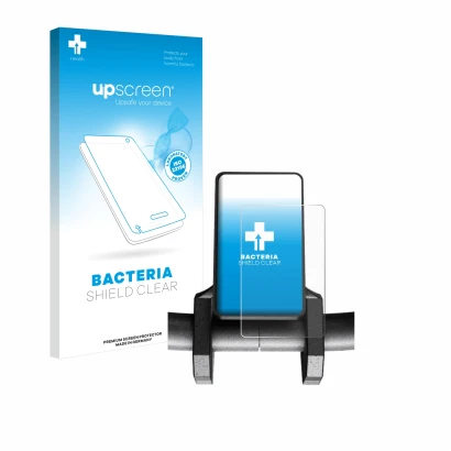 Parte frontal de un envase de producto con el logotipo de la marca upscreen. Al lado se muestra el dispositivo Joyor S10-S V1