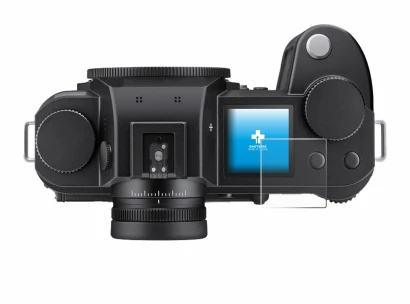 Imagen del dispositivo Leica SL3-S (pantalla de hombro) con una amplia variedad de protectores de pantalla.