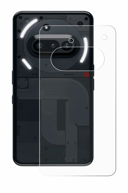 Imagen del dispositivo Nothing Phone (3a) (Trasero) con una amplia variedad de protectores de pantalla.