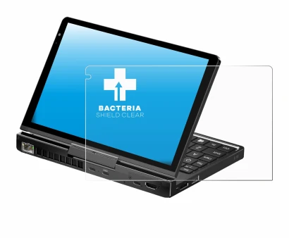 Imagen del dispositivo GPD Pocket 4 con una amplia variedad de protectores de pantalla.