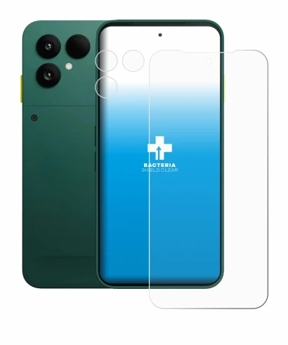 Imagen del dispositivo Fairphone 6 (Frontal+Cámara) con una amplia variedad de protectores de pantalla.