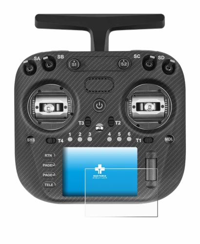 Imagen del dispositivo Radiomaster TX15 Max con una amplia variedad de protectores de pantalla.