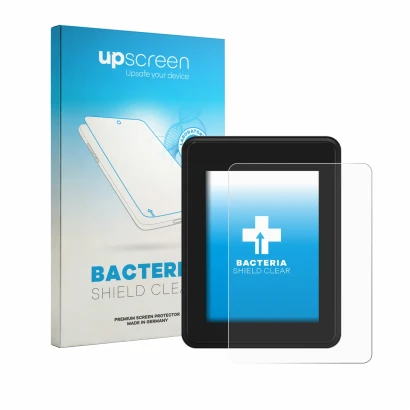 Parte frontal de un envase de producto con el logotipo de la marca upscreen. Al lado se muestra el dispositivo Neodrives simpl