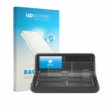Parte frontal de un envase de producto con el logotipo de la marca upscreen. Al lado se muestra el dispositivo Allen&Heat Avan