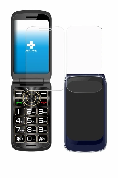 Imagen del dispositivo Guwet G739 (Frontal+Trasero) con una amplia variedad de protectores de pantalla.