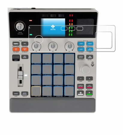 Imagen del dispositivo Akai MPC Sample con una amplia variedad de protectores de pantalla.