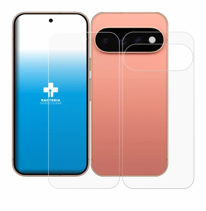 Imagen del dispositivo Google Pixel 11 Pro (Frontal+Trasero) con una amplia variedad de protectores de pantalla.