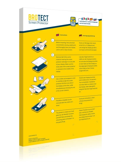 Parte trasera de un envase de producto con el logotipo de la marca BROTECT