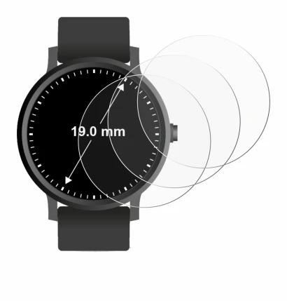 Imagen del dispositivo Relojes (Circular, ø: 19 mm) con una amplia variedad de protectores de pantalla.