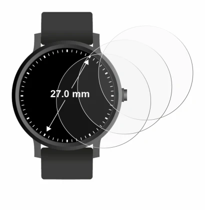 Imagen del dispositivo Relojes (Circular, ø: 27 mm) con una amplia variedad de protectores de pantalla.
