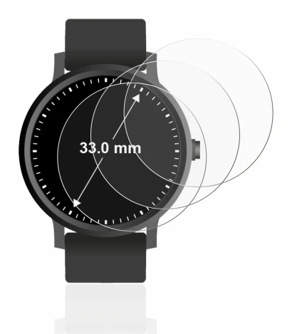 Imagen del dispositivo Relojes (Circular, ø: 33 mm) con una amplia variedad de protectores de pantalla.