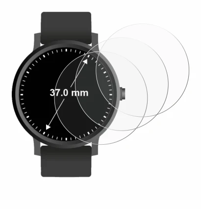 Imagen del dispositivo Relojes (Circular, ø: 37 mm) con una amplia variedad de protectores de pantalla.
