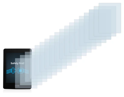 Imagen del dispositivo Amazon Kindle Paperwhite 2013 con una amplia variedad de protectores de pantalla.