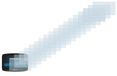 Imagen del dispositivo TomTom Start 52 con una amplia variedad de protectores de pantalla.